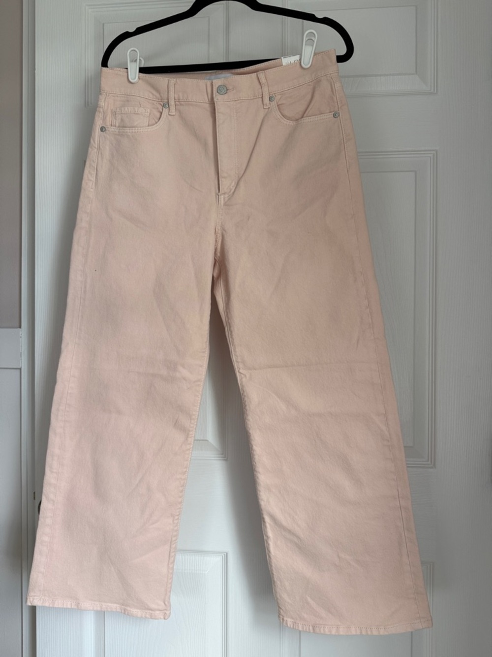 Women's Light Pink Wide-Leg Jeans